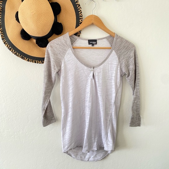 ✨ Aritzia Wilfred Free Lightweight Gray Raglan Baseball Tee XXS ✨ - Picture 4 of 9
